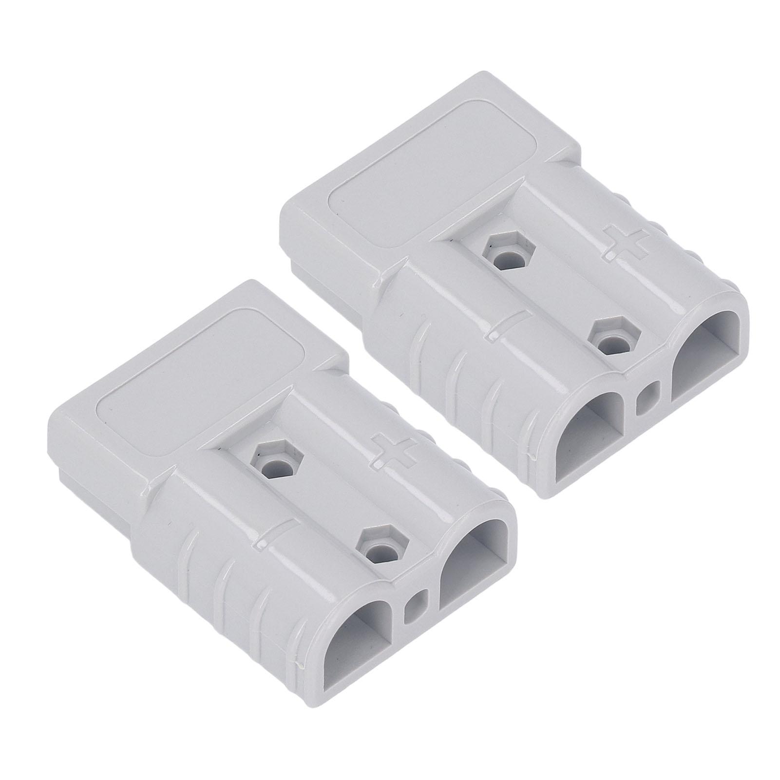 

2 Set Battery Quick Connector Kit PC Shell Silver Plated Copper Terminal Battery Quick Connect Disconnect Plug 50A 600V