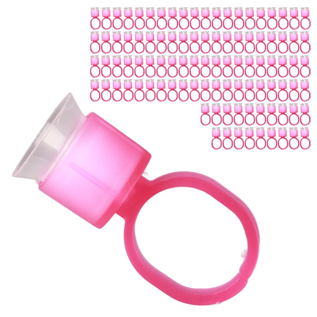 100pcs Tattoo Ink Ring Cup Disposable Microblading Pigment Cup Holder with Sponge