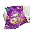 French Bulldog Digital-printed Polyester Bedroom Velvet Flannel Soft Sofa Cover Blanket Fleece Soft Sofa Cover Blankets for Beds