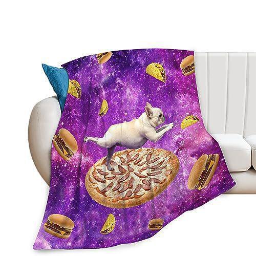 French Bulldog Digital-printed Polyester Bedroom Velvet Flannel Soft Sofa Cover Blanket Fleece Soft Sofa Cover Blankets for Beds