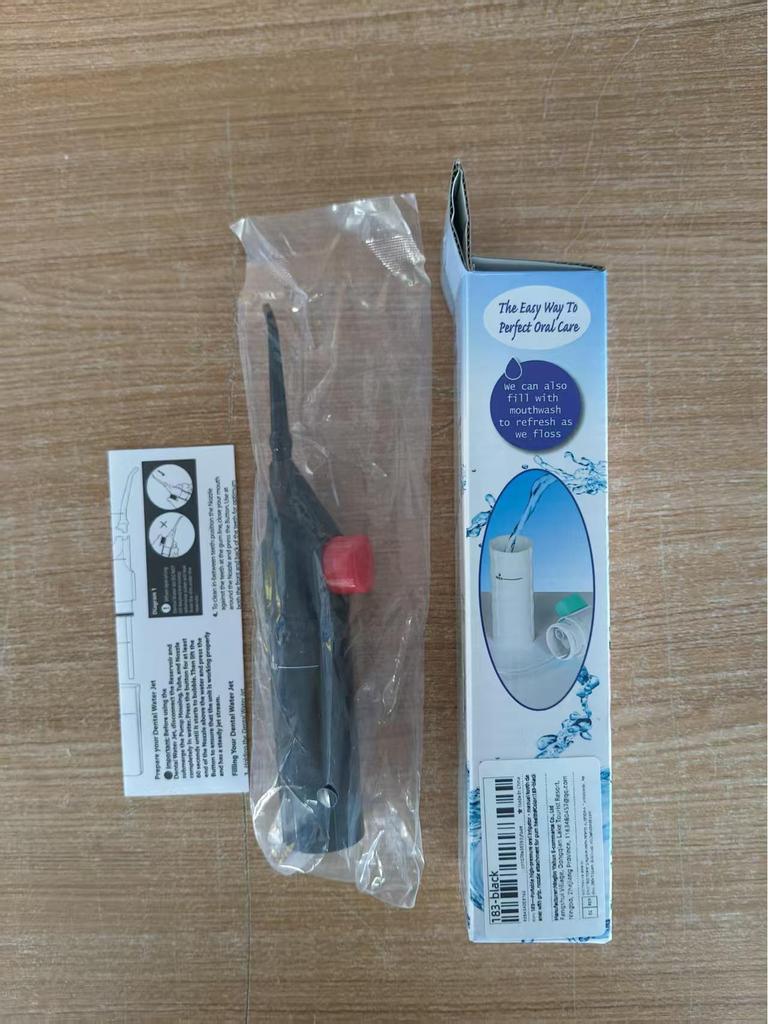 High-Pressure Dental Irrigator: IPX7 Waterproof Manual Water Flosser & Teeth Cleaner