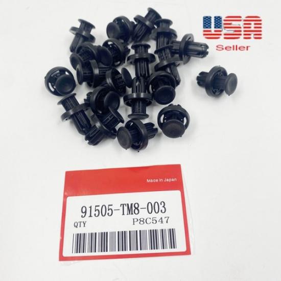 20PCK NEW 91505-TM8-003 for HONDA BUMPER / UNDER COVER RETAINER CLIP