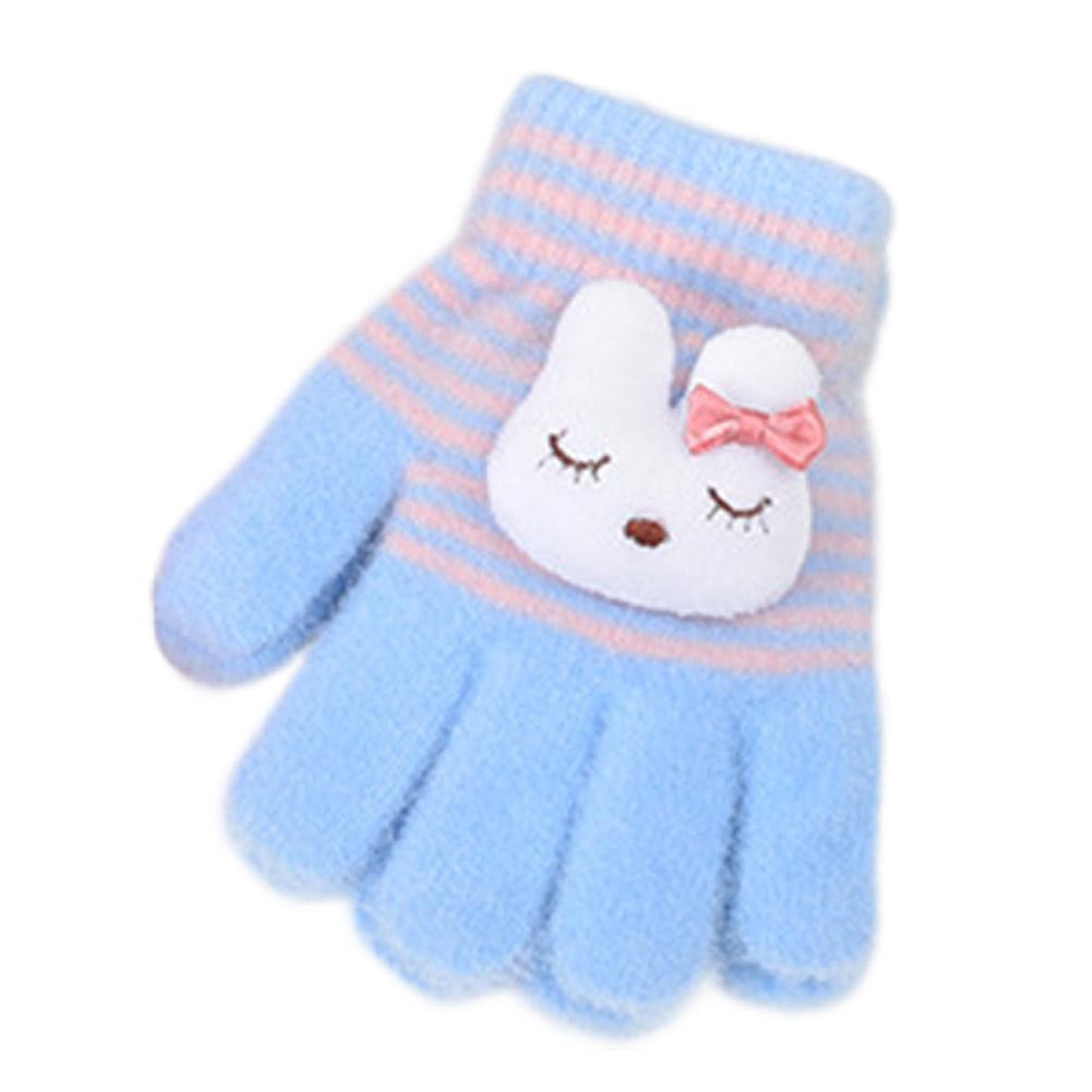 Vinter Barnhandskar Helfingerhandskar Stickade Mjuka Barnvantar Pojkar Flickor Handskar Tjocka Håll Varma Hösthandskar