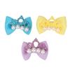 20pcs Dog Pet Puppy Crown Hair Bows Rubber Bands Grooming Accessories