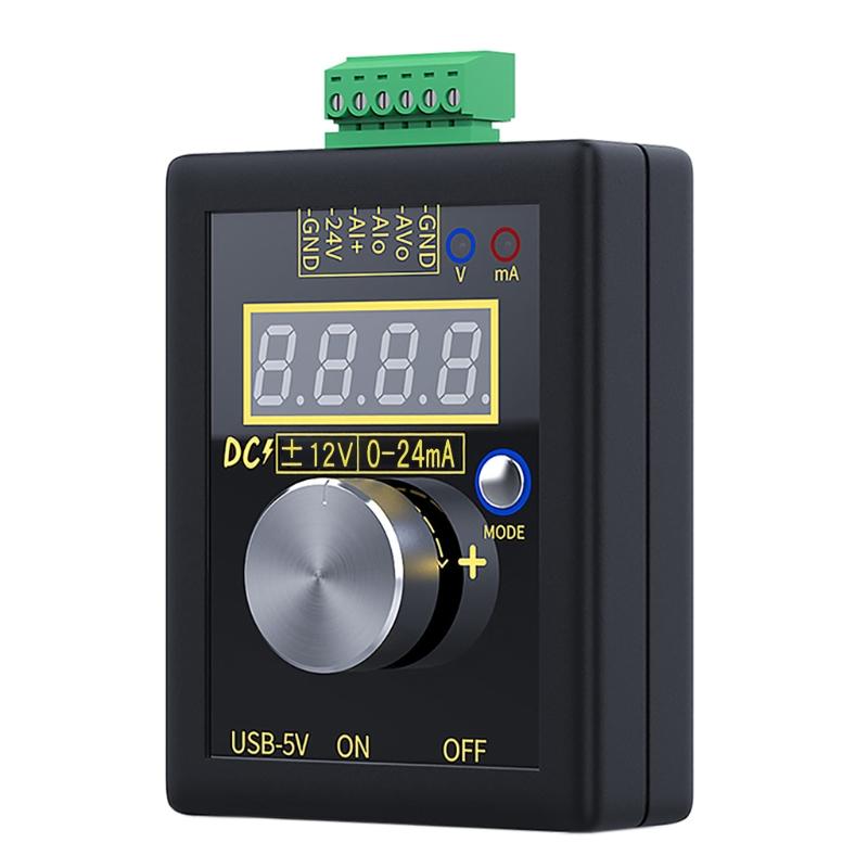 0-5V 0-10V 4-20mA Adjustable Voltage Current Simulator Portable Calibrator Rechargeable Analog Safe & Convenient Wiring