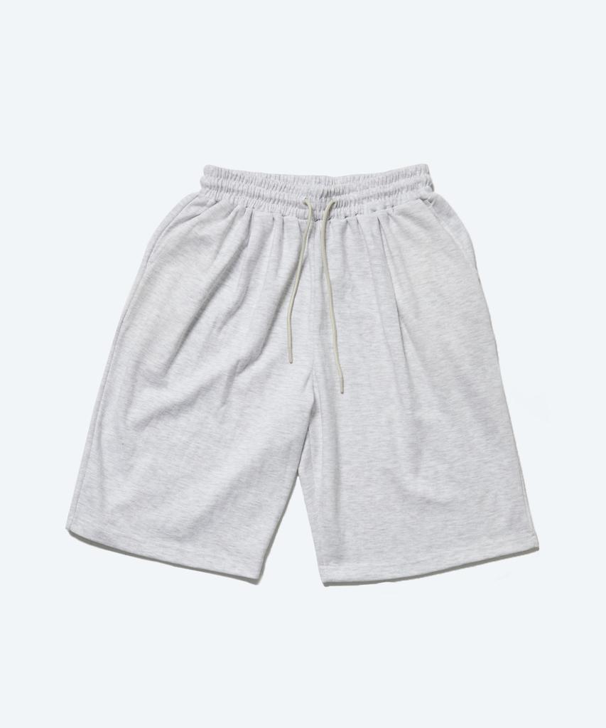 Tonilolenseu Basic Sweat Bermuda Pants White Melange