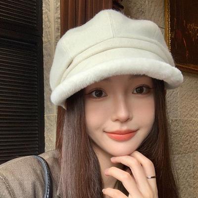 Autumn/Winter Plush Beret - British Retro, Versatile & Warm Fashion Hat