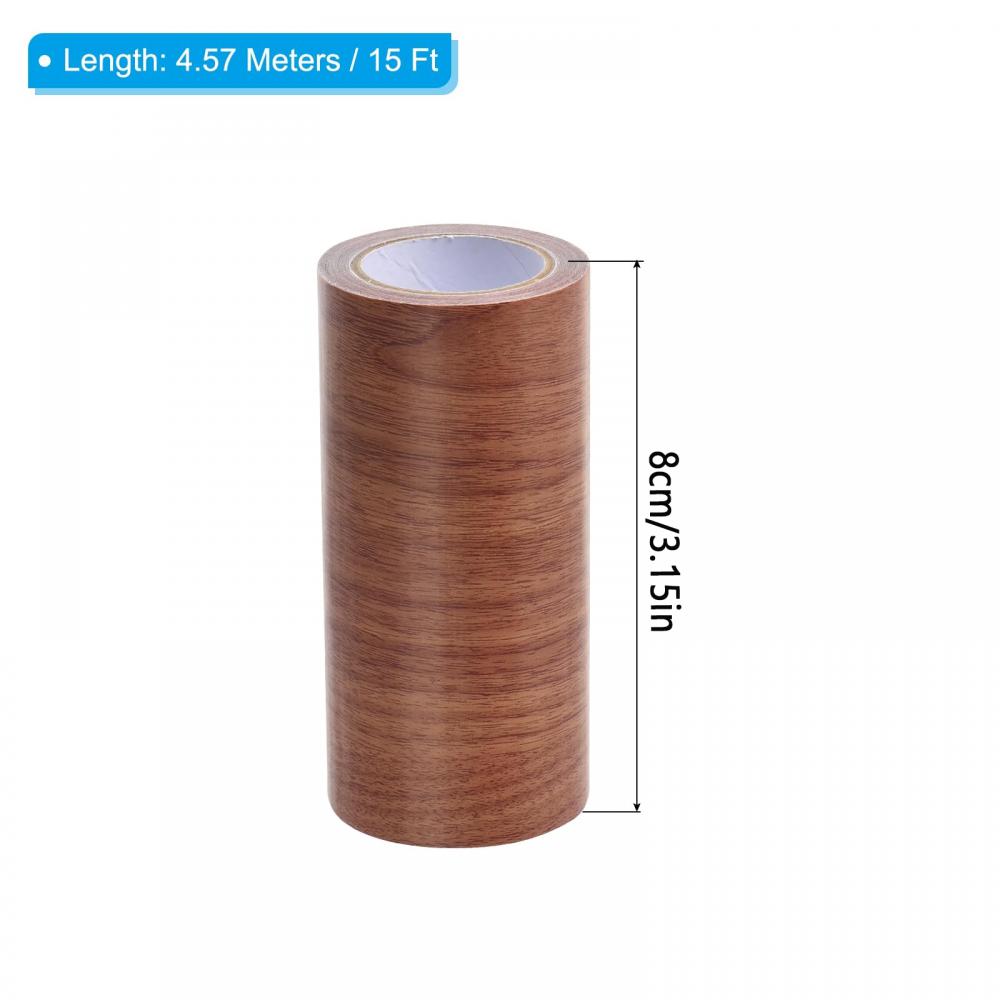 

1 рулон 8 см/4,57 м Реалистичная клейкая лента с текстурой дерева для ремонта пола, мебели, плинтусов, наклеек, домашнего декора 8cmx4.57m
