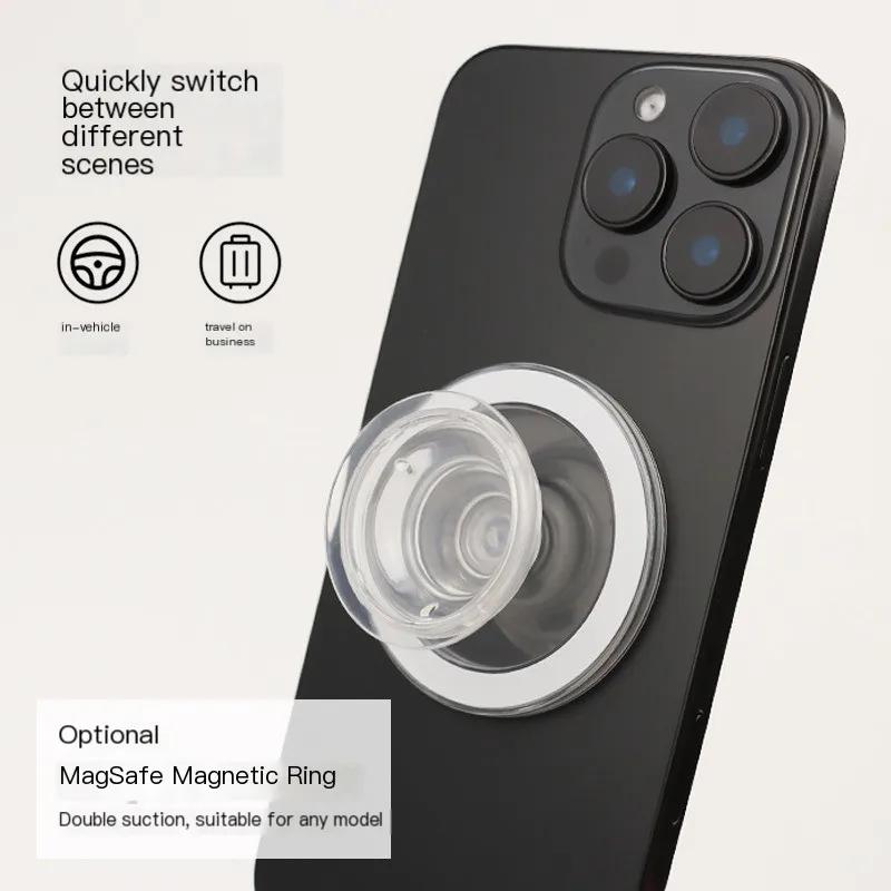 Magnetic Folding Mobile Phone Grip Holder Socket Pocket Support for Magsafe IPhone 17 16 15 14 13 Ring Finger Expanding Stand