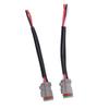 1 Pair 3 Pin DT Connectors Waterproofing Automotive Electrical Connector Wiring Harness for Car Trucks Boats LED Work Lights Female Plug