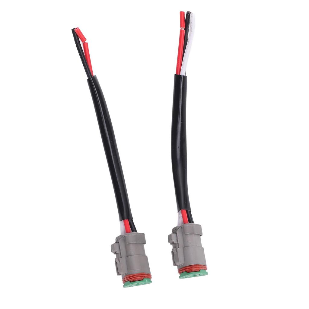 1 Pair 3 Pin DT Connectors Waterproofing Automotive Electrical Connector Wiring Harness for Car Trucks Boats LED Work Lights Female Plug