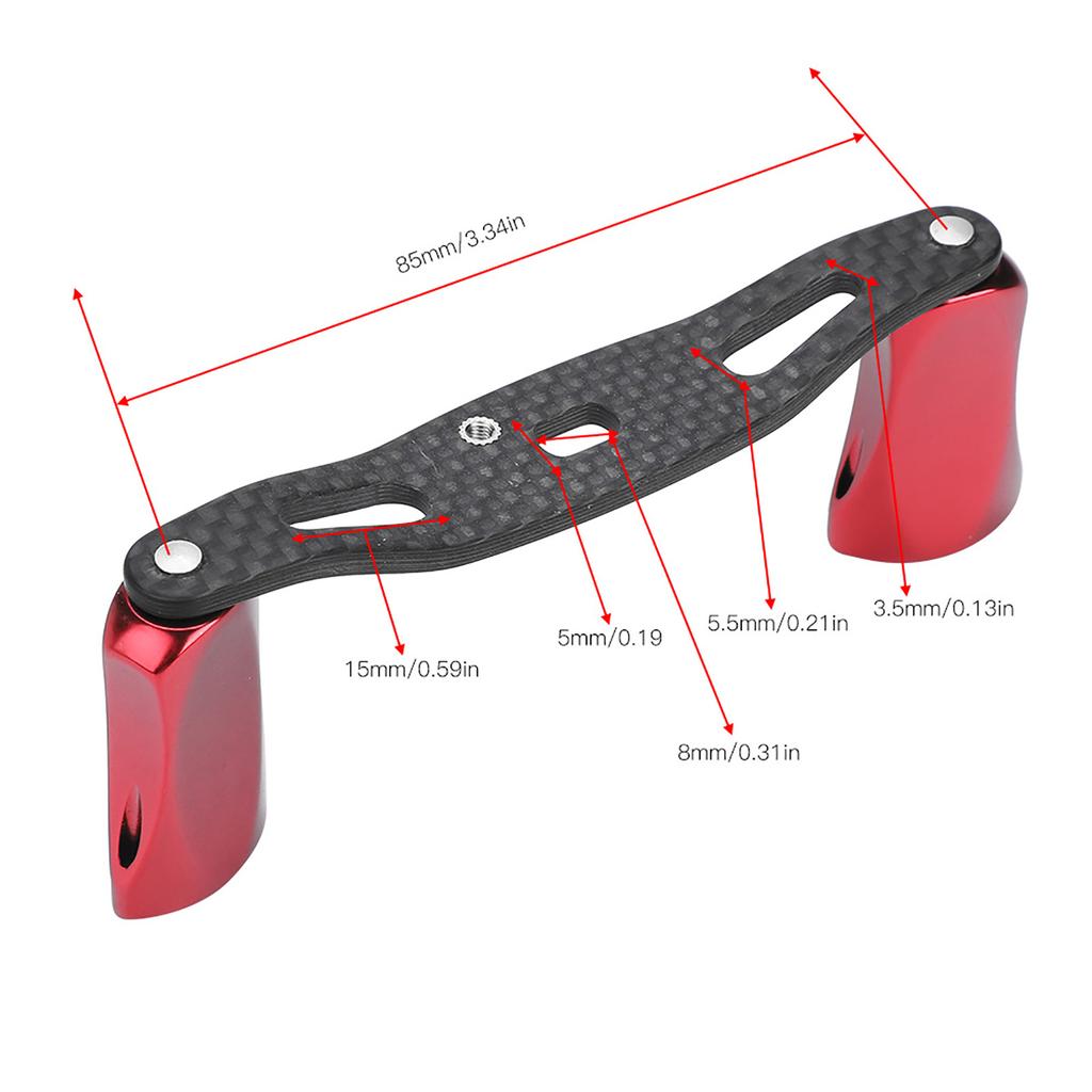 Fishing Baitcast Reel Handle Rocker Replacement Baitcasting Tool for D S (Red)