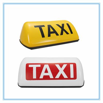12V Yellow/White Taxi Sign Cab Roof Top Topper Car Magnetic Sign Lamp Light Waterproof