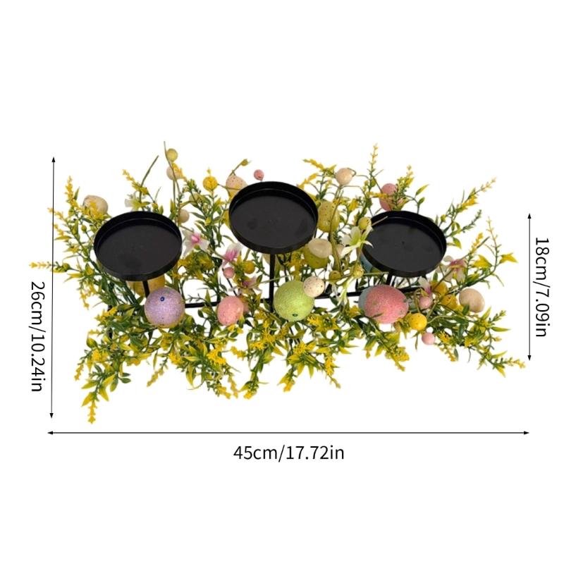 Decorsative Easter Eggs Candle Holders Iron with Practical Construction for Festival Home Decors Stable Base Design
