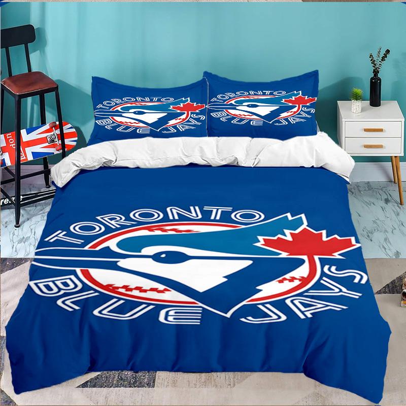 Toronto Jays 3pcs Bedding Set,Including 1pc Duvet Cover And 2pcs Pillowcases Perfect Gift for Christmas,Ideal for Bedroom, Dormitory