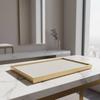 Jewelry Tray with Mirror Frame PU Leather Organizer Versatile for Retail Counter