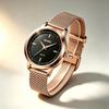 Women's Quartz Watch SKMEI Rose Gold Mesh Band Fashion 1528