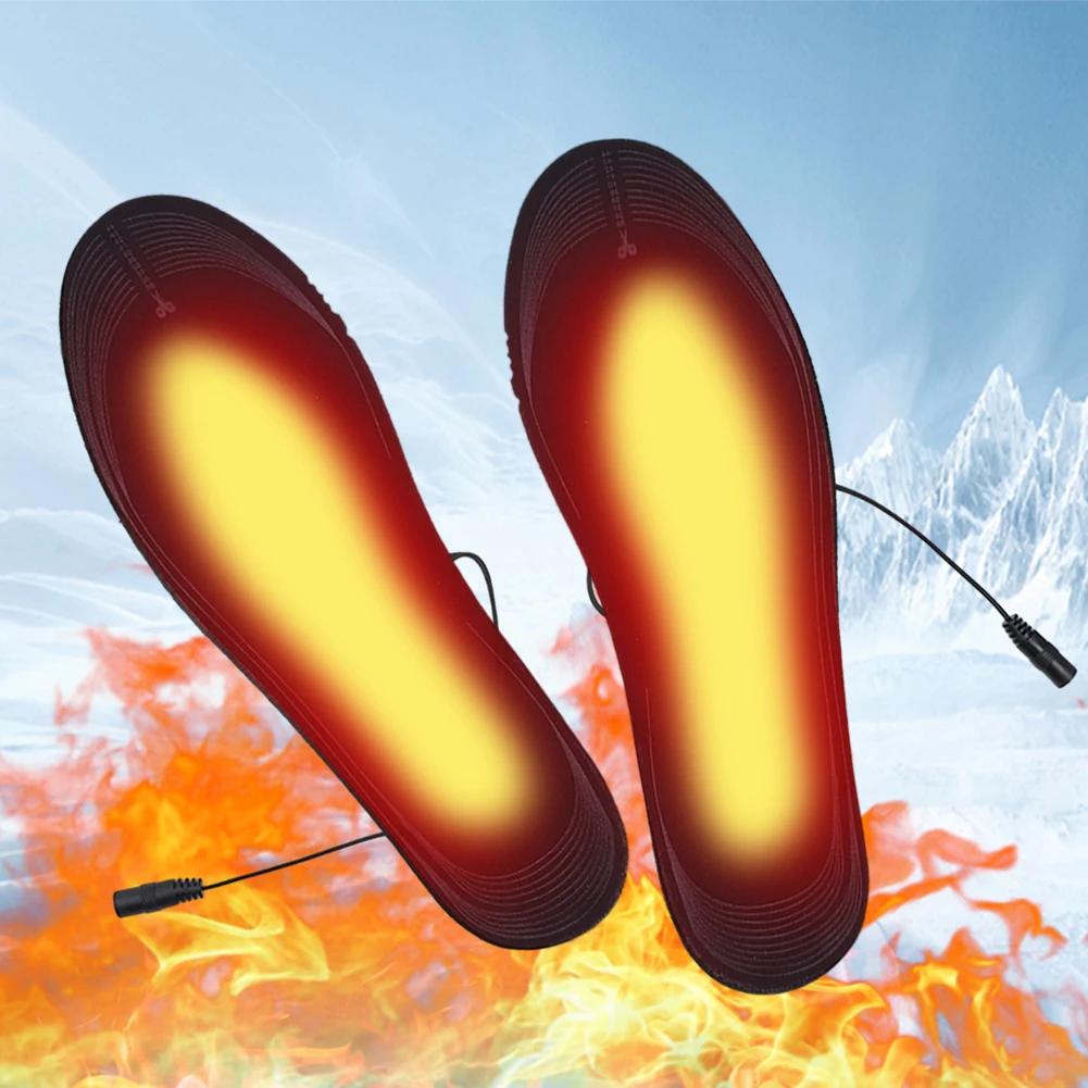 Unisex Beheizbare Schuheinlagen Zuschneidbar Wiederaufladbare Beheizte Einlegesohlen Einstellbare Temperatur Multifunktional für Winter-Outdoor-Sportarten