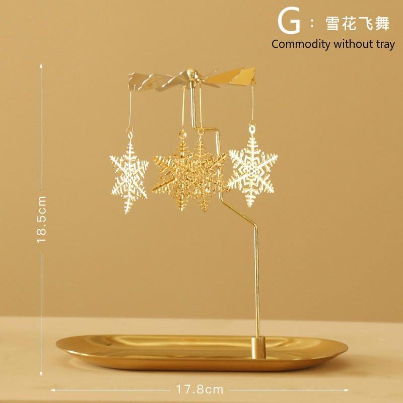 Roterende Lysestakebrett Duftlys Romantisk Gåhestlampe Julepynt Kreativ Sving Bursdag Bryllupsgave