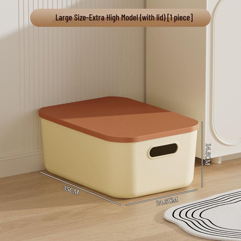 

Прямоугольный ящик для хранения с крышкой - настольный органайзер для закусок, игрушек, кухонных и гостиных мелочей.