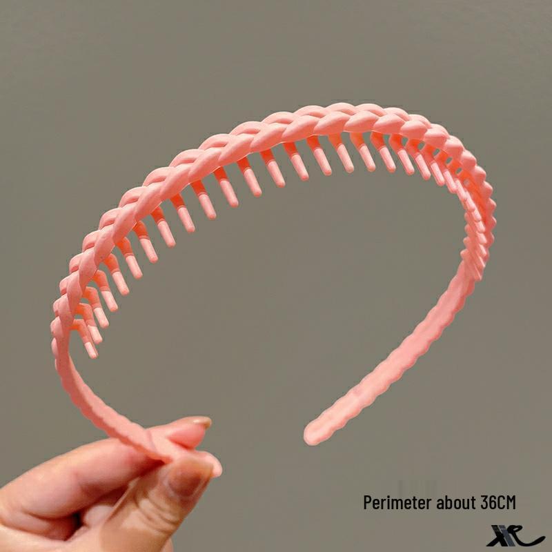 

Нескользящая зубчатая повязка на голову для женщин - Универсальный зажим для умывания лица, макияжа и контроля пушистости волос