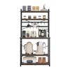 Kitchen Bakers Rack, 800 Mm Width Bakers Rack, Kitchen Stand with X-Shaped Support Bar, 12 S-Shaped Hooks, Double-Layer Top Shelf, Coffee Bar Stand