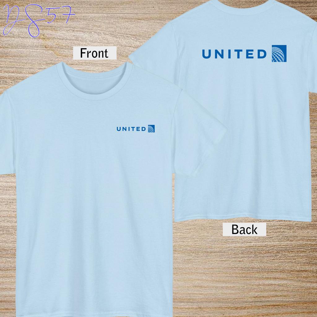 United Airlines Logo T-Shirt BlackNavyGrey White Red T-Shirt S-5XL