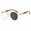 Fashion Trend Brand Retro Round Metal Frame Photochromic Anti Blue Light Prescription Hyperopia Reading Glasses Degree 0 to +600
