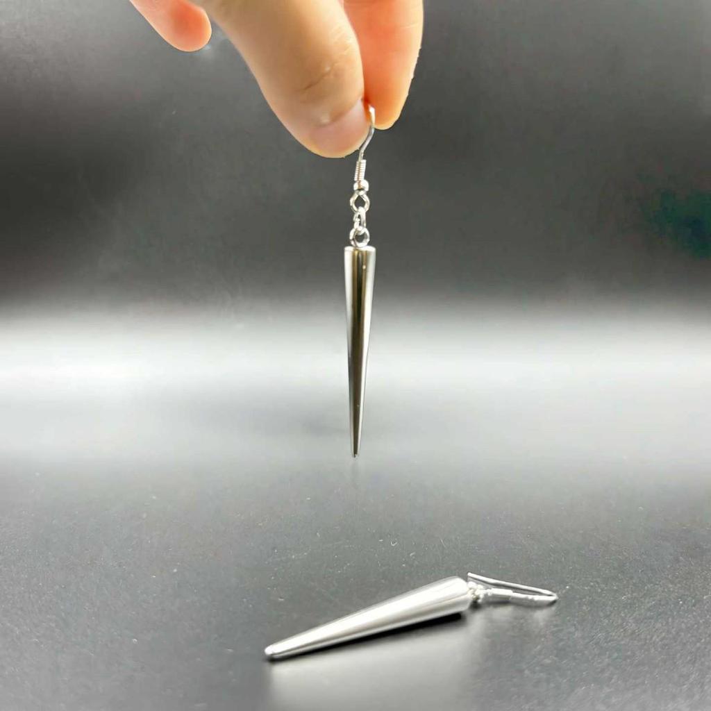 Punk Hip Hop Stainless Steel Rivet Dangle Earrings - Gothic Style Versatile Jewelry