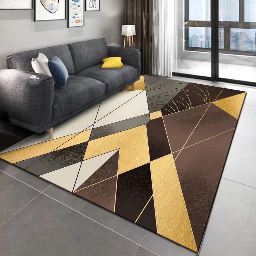 Nordischer Geometrischer Minimalistischer Leichter Luxusteppich: Schlafzimmer, Erkerfenster, Nachttisch, Couchtisch, Sofa, Fleckenabweisend