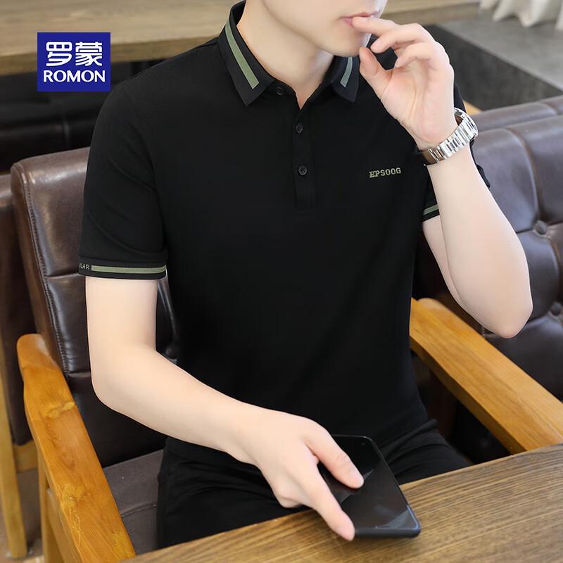 Romon Men s Lightweight Business Casual Short-Sleeve Polo Shirt 3XL