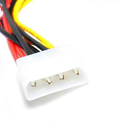 4 Pin IDE Molex To 15 Pin 2 Serial SATA Hard Drive Power Adapter Cable