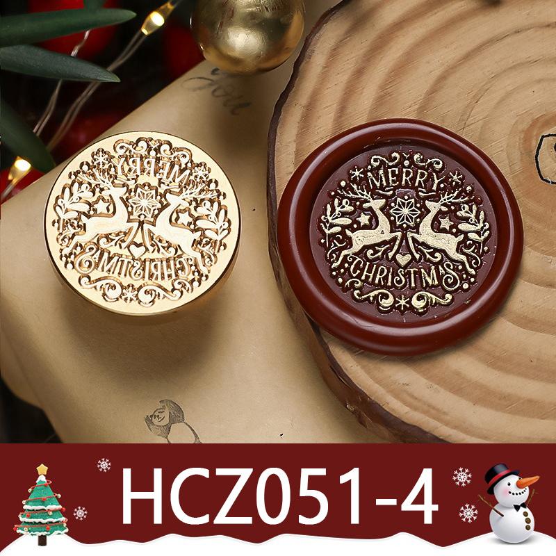 3D Relief Wachssiegel Weihnachtsserie Wachssiegelstempel Retro Weihnachtsmann Schneeflocke DIY Festival Geschenkverpackung Karten Scrapbooking