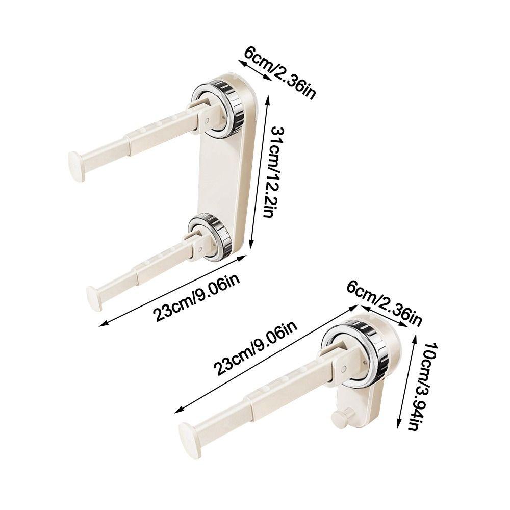 No Drill Clothes Hanger Retractable Hanger Organizer Reusable Hook  for Balcony&Laundry