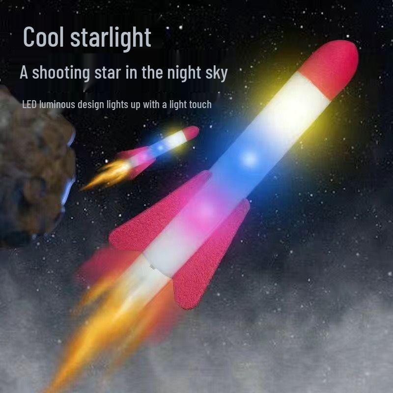 Kids  Light-Up Skyrocket Launcher Toy – Outdoor Foot-Pedal Flying Cannon for Boys & Girls