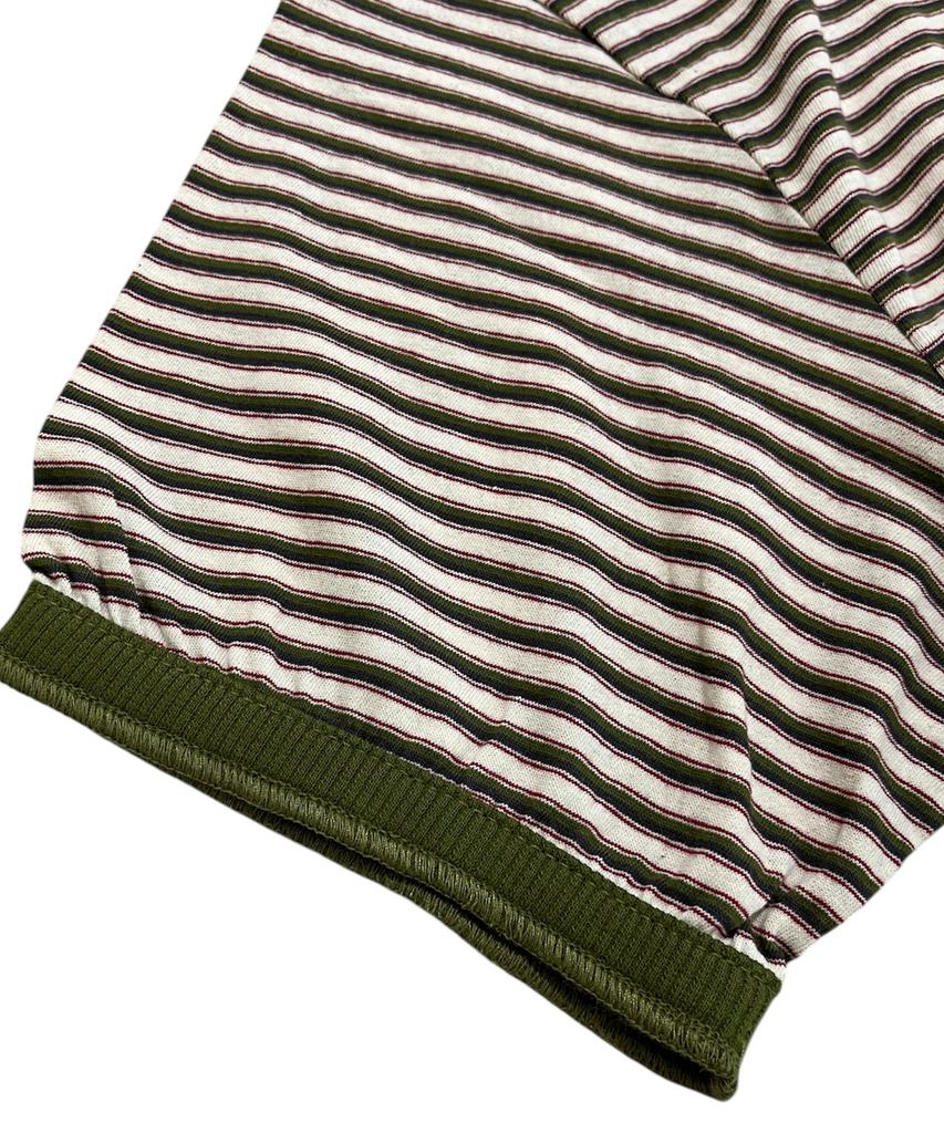 SK8ER ROCK Star Stripe Ringer T-Shirt ((Khaki))