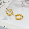 Manufacturer'S Supply French Cold Wind Earrings Niche Design Rhombus U-Shaped Earrings Temperament Earrings Spot
