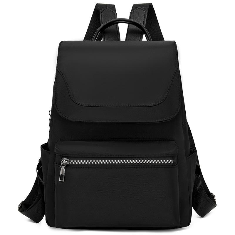 Fashion Simple Backpack Large Capacity Student Leisure School Bag Pure Color Leisure Handbag Carrying Bag