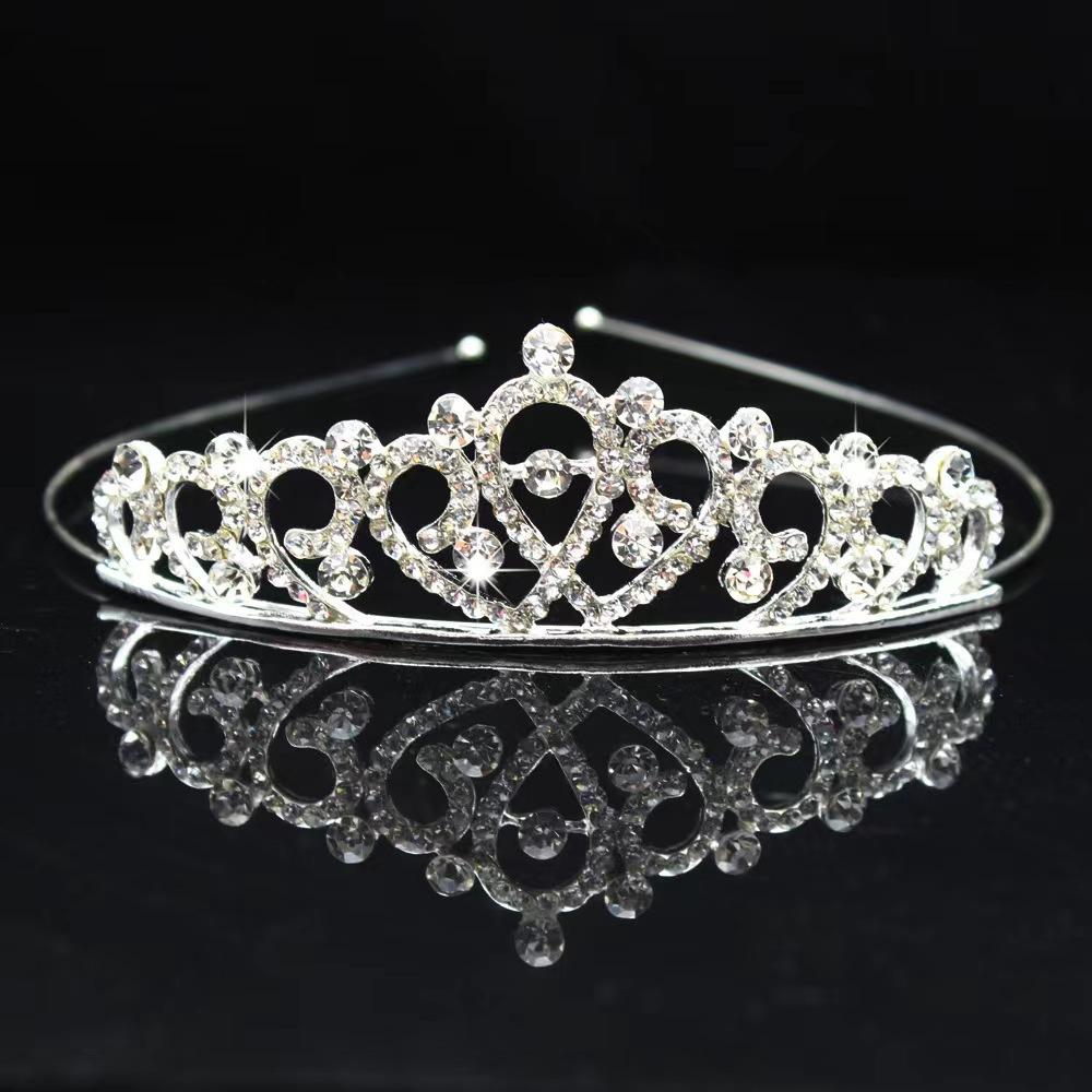 Children'S Crown Headgear Adult Headband Dance Stage Performance Rhinestones Crystal For Girls And Baby Hosts