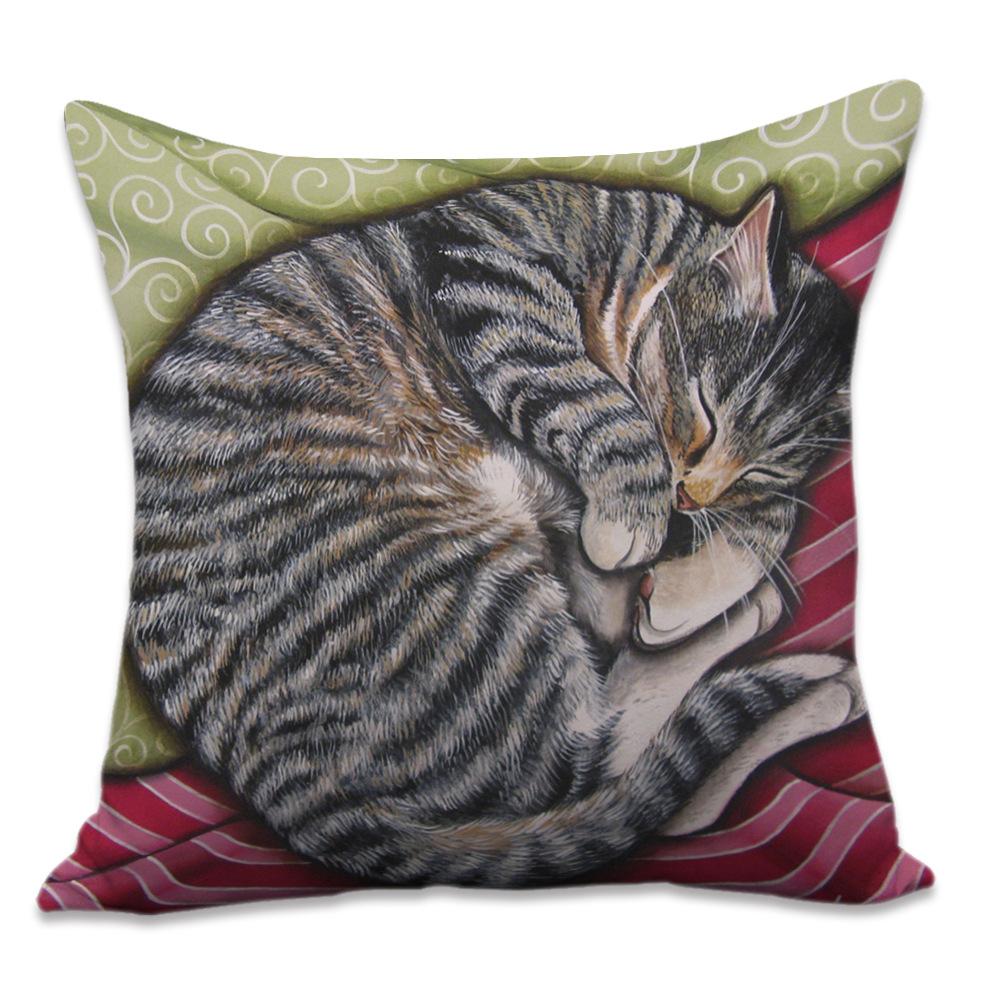 New Summer Retro Style Home Pillowcase Animal Cartoon Printed Pillowcase