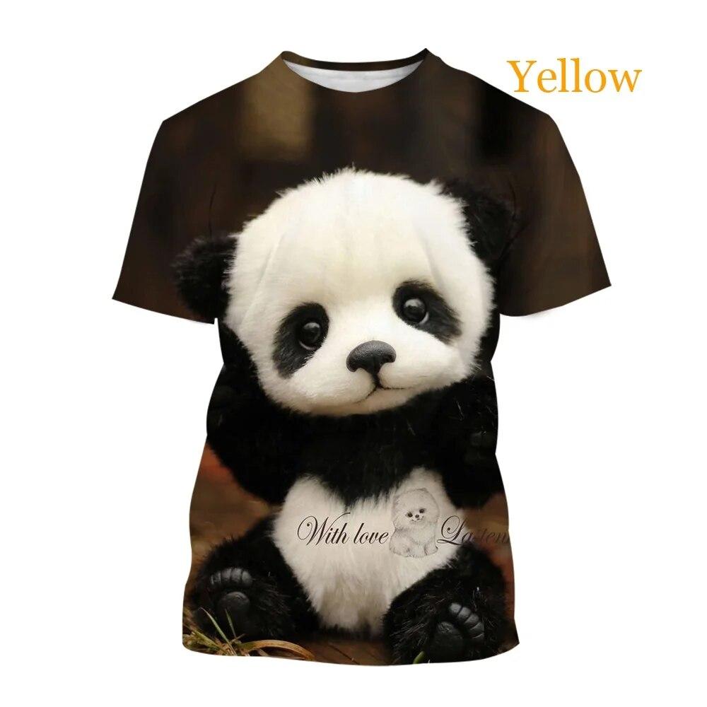 

Модная мужская и женская футболка с 3D-принтом «Животное Панда», повседневная рубашка, свободный топ S