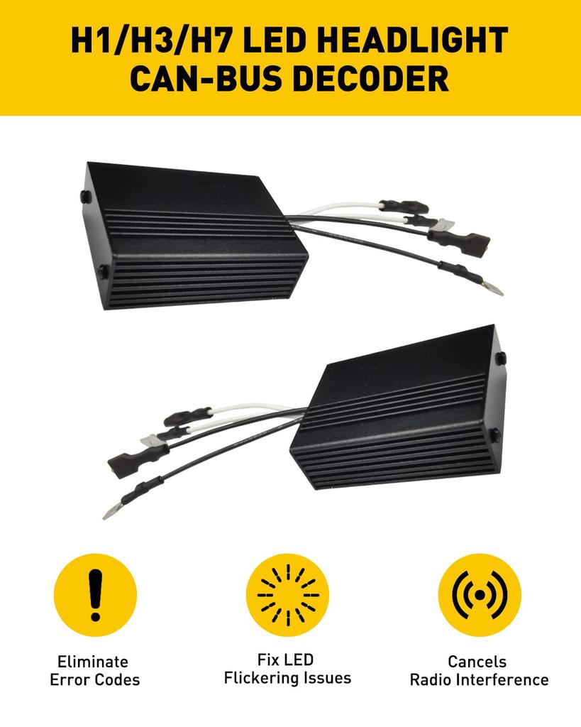 LED Scheinwerfer Blinker Ausblendmodul für H7 LED-Lampenausfallwarnung Flackern während und Umrüstung, Licht, Fahren, Nichtleuchten.