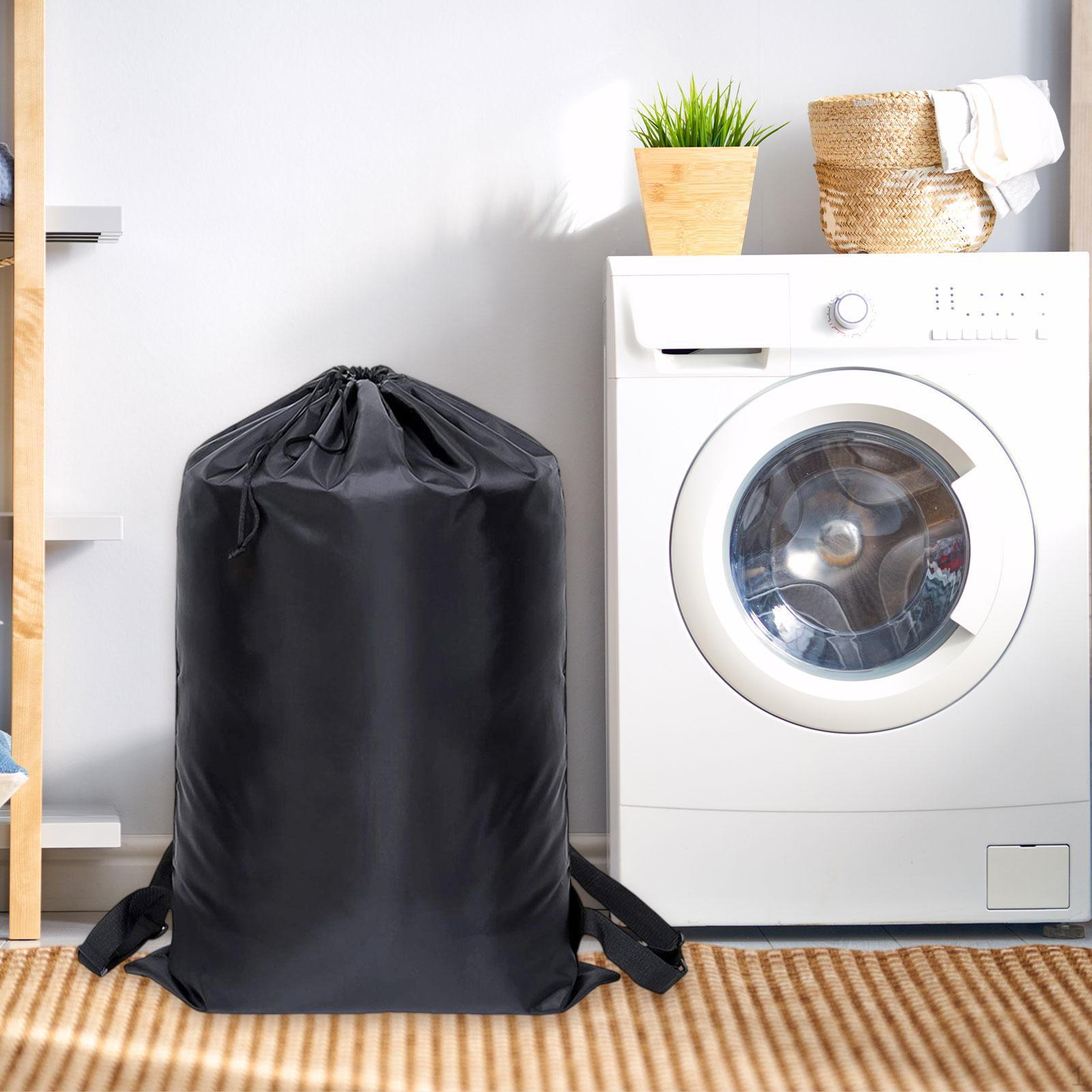 

Travel Laundry Bag with Drawstring Extra Large Wet Dry Reusable Black Storage Waterproof