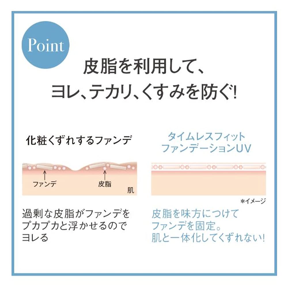 ORBIS Timeless Fit Foundation UV Refill with Dedicated Puff UV Cut Foundation That Won't Fall Apart 3.Natural 02 SPF30PA+++