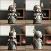 Lunari Jizo with Mini Jizo Buddhist Guardian Protection from and Good Fortune Bodhisattva, Palm-Sized, Pedestal, Figurine, Statue, Deity, Evil,