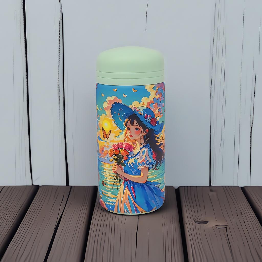 Fashion Mini Thermos Cup Business Travel Girls Small Outdoor Pocket Cup Children School Student Water Cup
