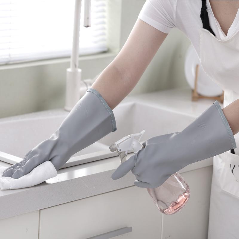 Kadın Dayanıklı Su Geçirmez Nitril Kauçuk Mutfak Temizlik Eldivenleri