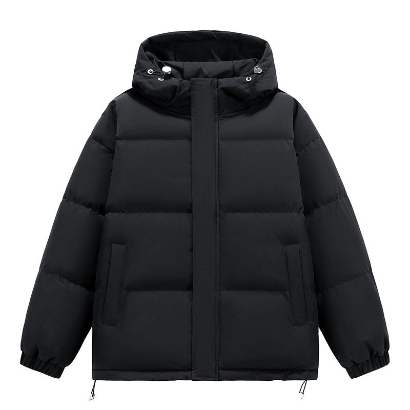 Down Boys' Winter New Loose Warm Couple Hong Kong Style Thickened Hooded Bread Jacket Trendy Padded Clothes