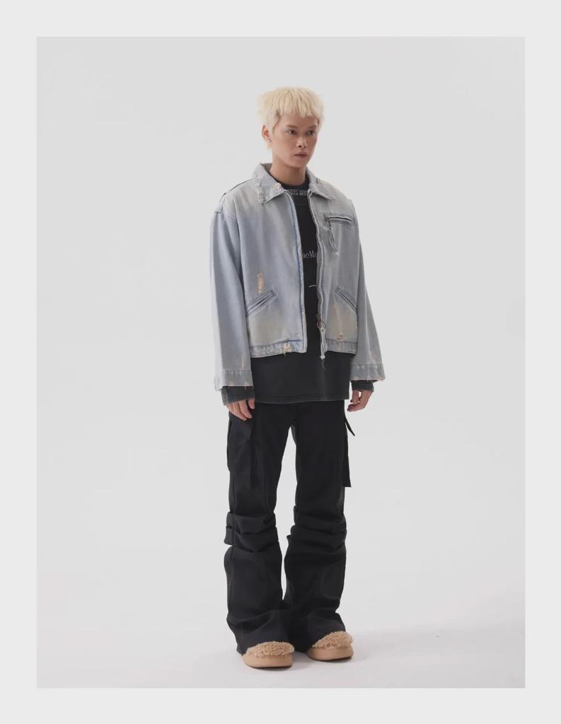 Niche Retro Wide-Leg Flared Workwear Pants - Cleanfit American Loose Commuter Trousers