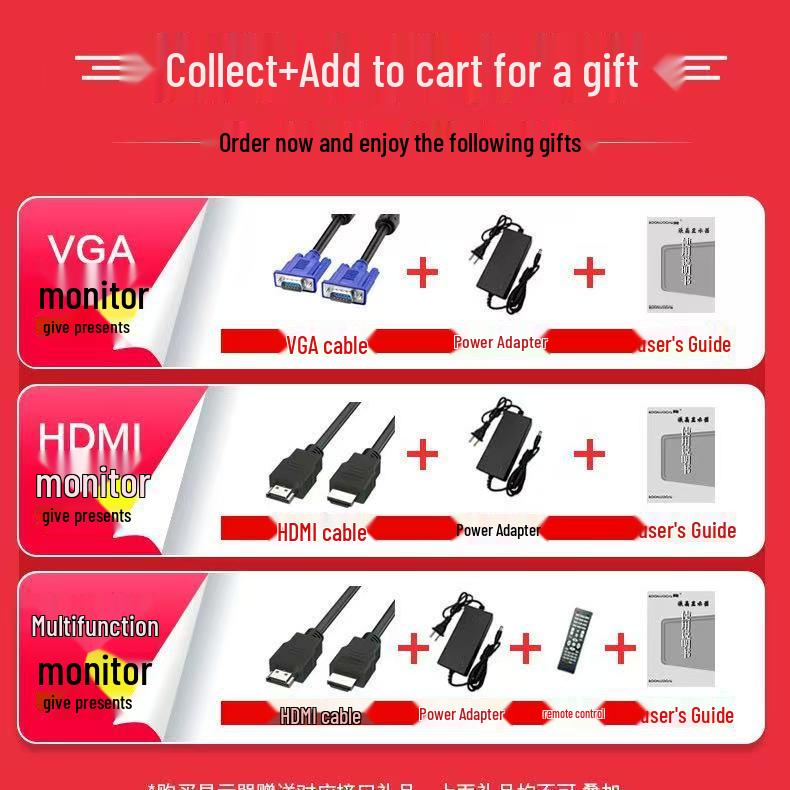 Ultra-thin HD LCD Desktop Monitor: 19, 20, 22, 24, 27-inch 4K Screen